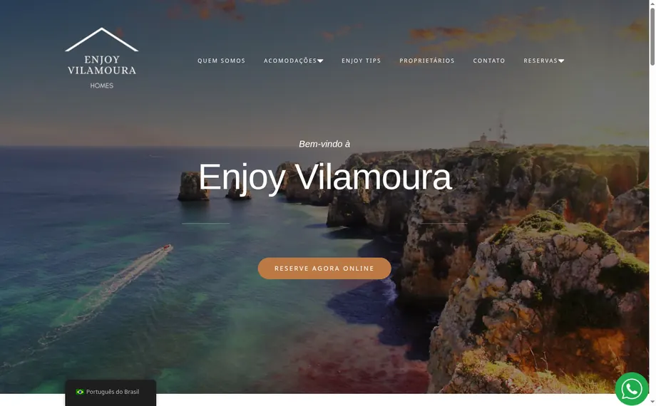 Site da Enjoy Vilamoura desenvolvido pela VitAgência