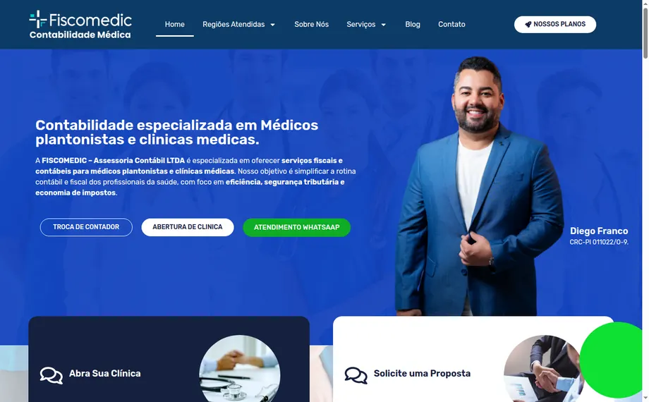 Site FISCOMEDIC Contábil desenvolvido pela VitAgência