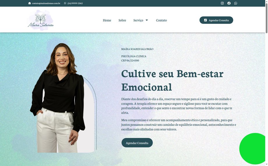 Prévia do site da Psicóloga Maíra Salomão