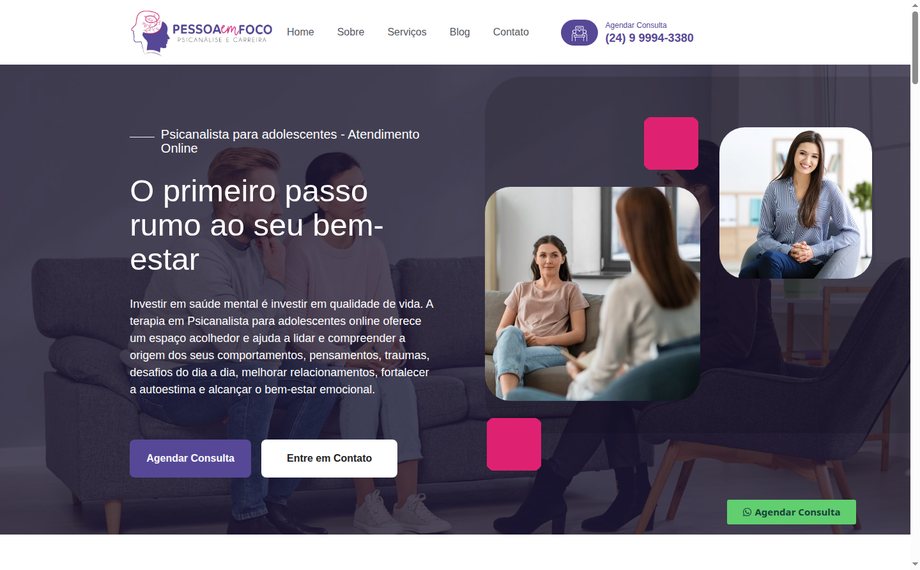 Prévia do site Pessoa Em Foco